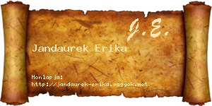 Jandaurek Erika névjegykártya